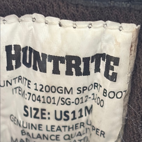 Huntrite waterproof Brown Rugged Leather Boots with Deep Tread Soles 11m main image 9